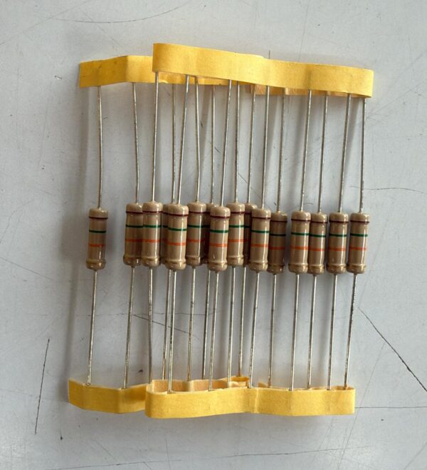 Electronic component: 2 watt, 5%, 15 kohm resistor.