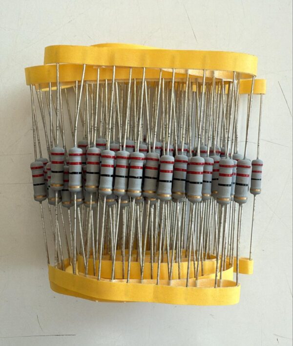 Electronic component: 2 watt, 5%, 22 ohm resistor.