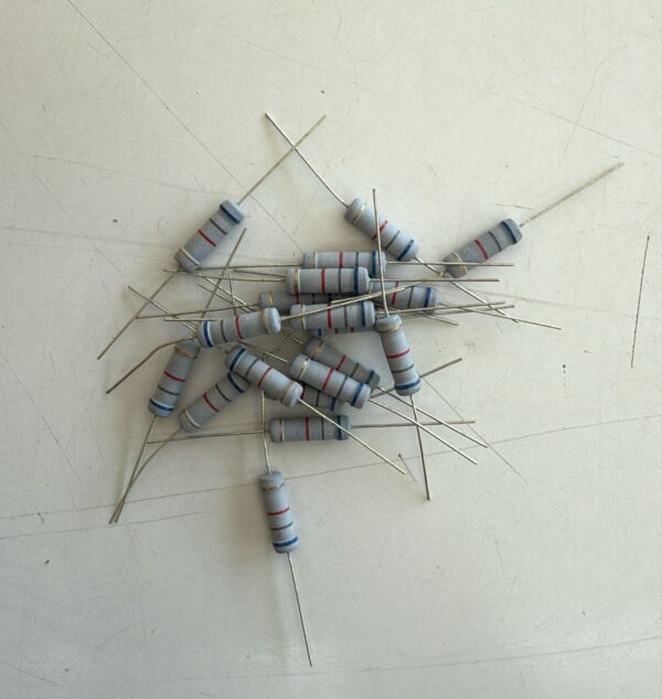 Electronic component: 2 watt, 5%, 6.8 kohm resistor.