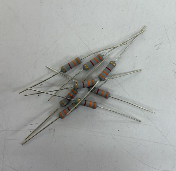 Electronic component: 2 watt, 5%, 3.3 kohm resistor.