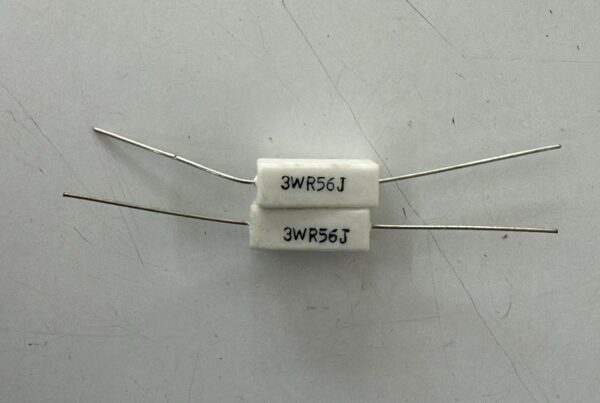 Electronic component: 3 watt, 5%, 0.56 ohm resistor.