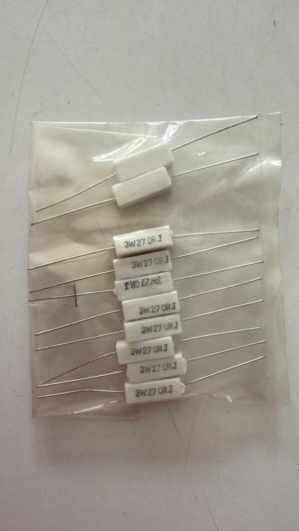 Electronic component: 3 watt, 5%, 270 ohm resistor.