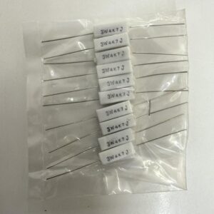 Electronic component: 3 watt, 5%, 4.7 kohm resistor.