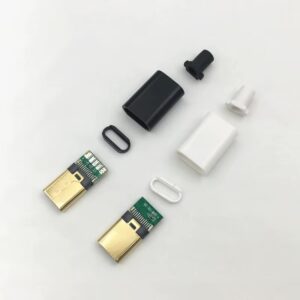 USB 3.1 Gold / Nickel Plated OTG USB3.1 Type C 5P Male Plug Welding USB-C Repair Cable Charger Connector for Phone