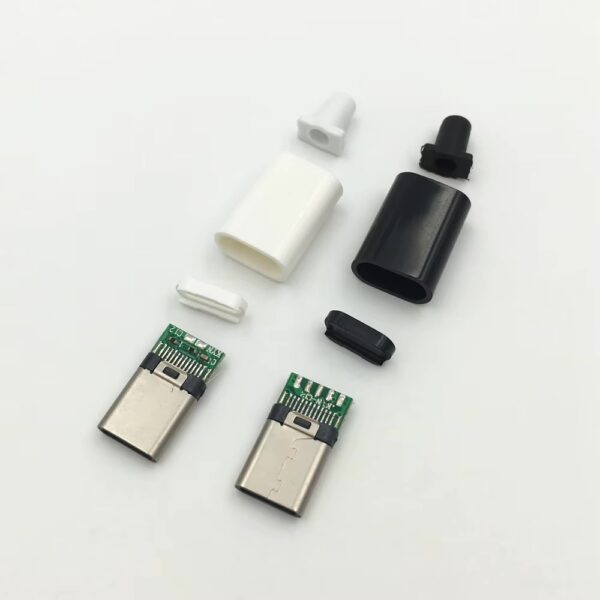 USB 3.1 Gold / Nickel Plated OTG USB3.1 Type C 5P Male Plug Welding USB-C Repair Cable Charger Connector for Phone - Image 3