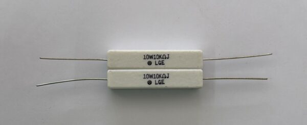 Electronic component: 10 watt, 5%, 12 kohm resistor.