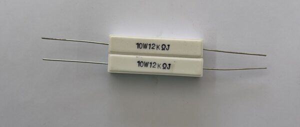 Electronic component: 10 watt, 5%, 10 kohm resistor.