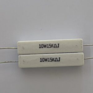Electronic component: 10 watt, 5%, 15 kohm resistor.
