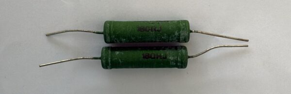 Electronic component: 10 watt, 5%, 180 ohm resistor.