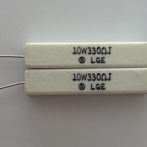 Electronic component: 10 watt, 5%, 330 ohm resistor.