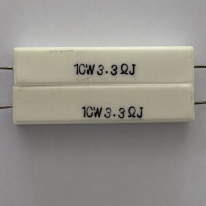 Electronic component: 10 watt, 5%, 3.3 ohm resistor.