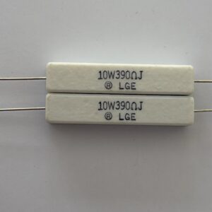 Electronic component: 10 watt, 5%, 390 ohm resistor.