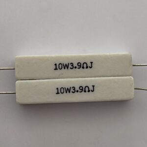 Electronic component: 10 watt, 5%, 3.9 ohm resistor.