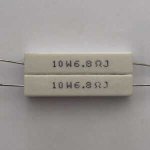Electronic component: 10 watt, 5%, 6.8 ohm resistor.