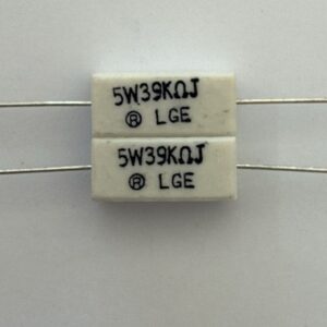 Electronic component: 5 watt, 5%, 39 kohm resistor.