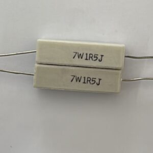 Electronic component: 7 watt, 5%, 1.5 ohm resistor.