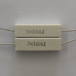 Electronic component: 7 watt, 5%, 1.8 ohm resistor.
