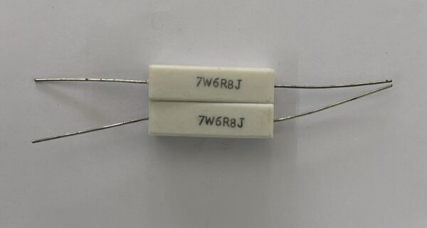 Electronic component: 7 watt, 5%, 6.8 ohm resistor.