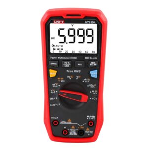 UNI-T Digital Multimeter UT61D+, True RMS 1000V AC DC 6000 Counts USB Transmission LoZ ACV NCV Voltage AC/DC Current Resistance Capacitance Frequency Temperature Duty Cycle Bandwidth Peak Hold