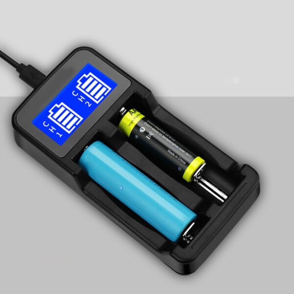 LCD Smart USB Battery Charger for 18650 18500 18490 18350 17670 17500 16340 RCR123 14500 Battery - Image 7