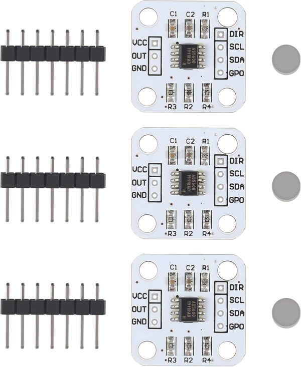 AS5600 Magnetic Encoder High Precision Sensor Module, 12bit, I2C, PWM, Voltage Output, Non-Contact, 23x23mm - Image 6