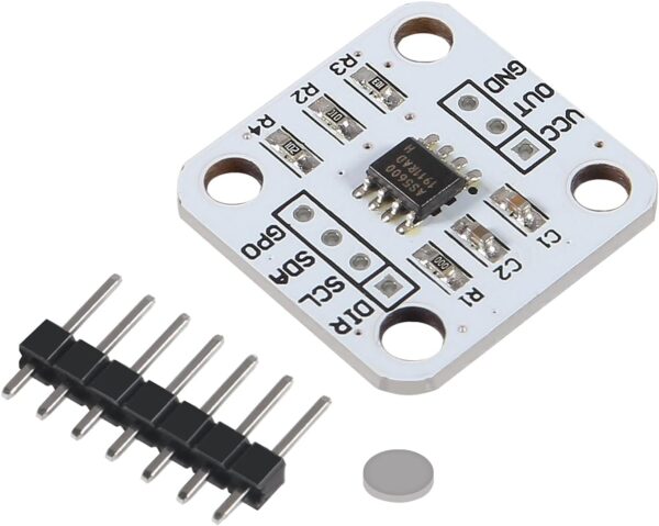 AS5600 Magnetic Encoder High Precision Sensor Module, 12bit, I2C, PWM, Voltage Output, Non-Contact, 23x23mm - Image 3