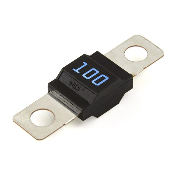 100A 32V DC AMI/Midi High Current Fuse Bolt-on Fuse - 100 Amp for Cars, Trucks, Construction Vehicles, Buses, Caravans