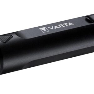 VARTA Torch LED & Power Bank (2600 mAh), Rechargeable, Night Cutter F30R Premium Light, Lamp with Four Light Modes, Torch with Micro USB Charging Cable, Splashproof, Black