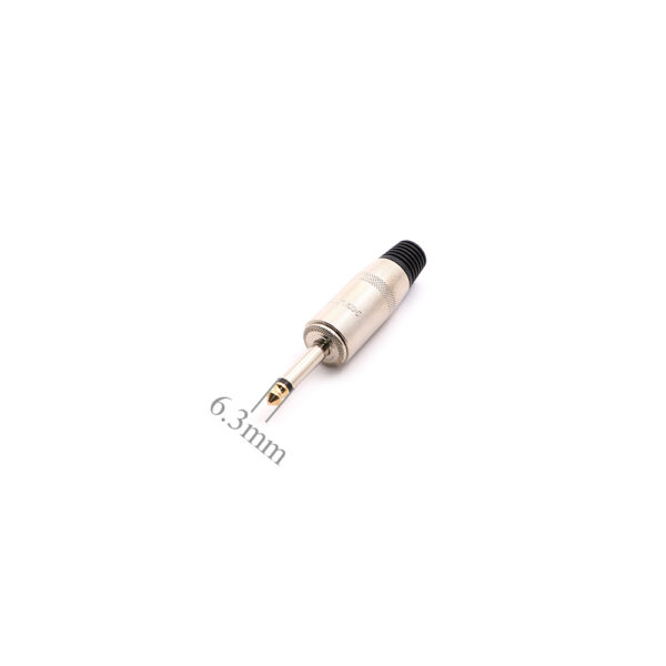Nickel Metal Jack Mono Male 6.3mm - Cable Mount - Neutrik - Image 2