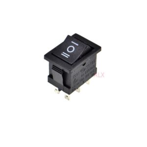 KCD1-106 DPDT 6PIN Black Mini Push Button Rocker Switch ON/ON Power switches 6A/250V 10A/125V 15 * 21MM 15 * 21 6 pin