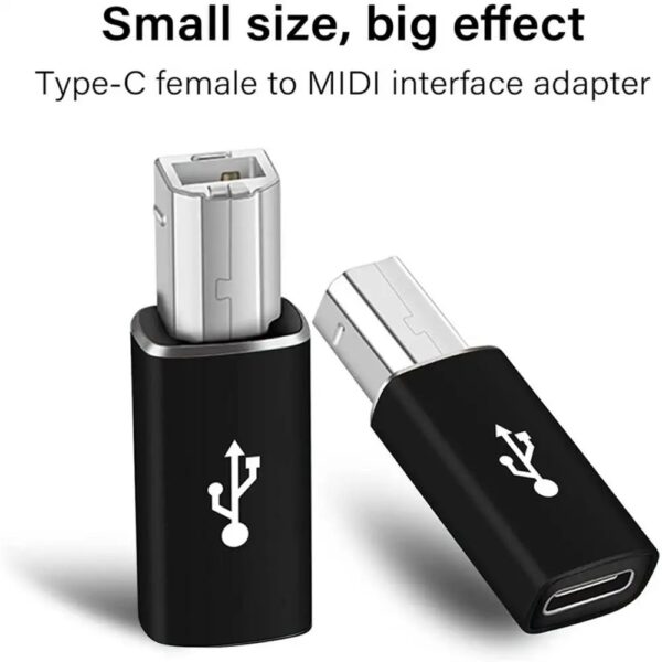 USB Type C To USB B Adapter Female To Male Connector For Scanner Printer Data Transfer MIDIs Converter For Electric Piano Organ