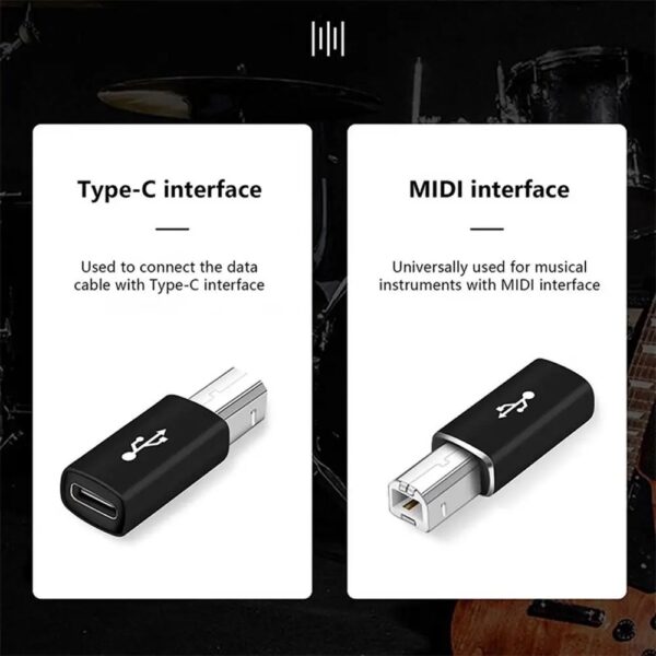 USB Type C To USB B Adapter Female To Male Connector For Scanner Printer Data Transfer MIDIs Converter For Electric Piano Organ - Image 2