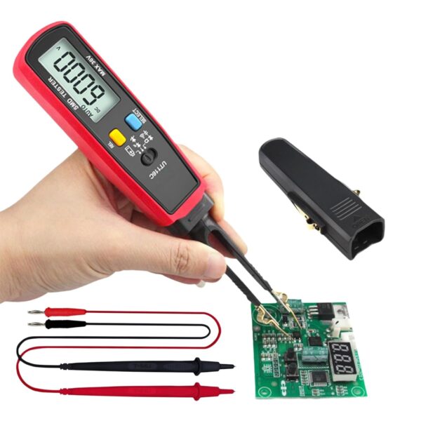 UT116C Digital Smart SMD Tester, Electronic Component Tester Tweezers, Diode Continuity Resistor Capacitor Battery LED Tester, Resistance Capacitance Multi Meter, Auto Ranging, 6000 Counts
