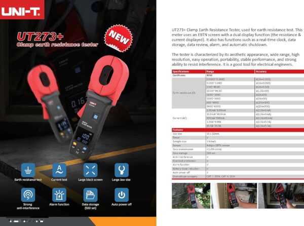 UT273+ Clamp Earth Resistance Tester - Image 7