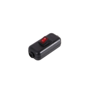 Covered Rocker Switch Box 4 Pins DPST 38x35mm ON-OFF Red Lamp