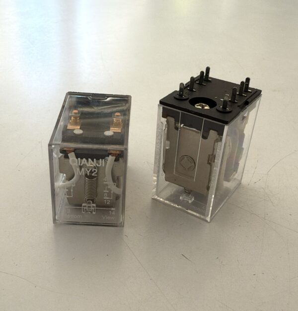 JQX-13F Relay 220VAC – 12A – 2 Contacts - MY2 PCB