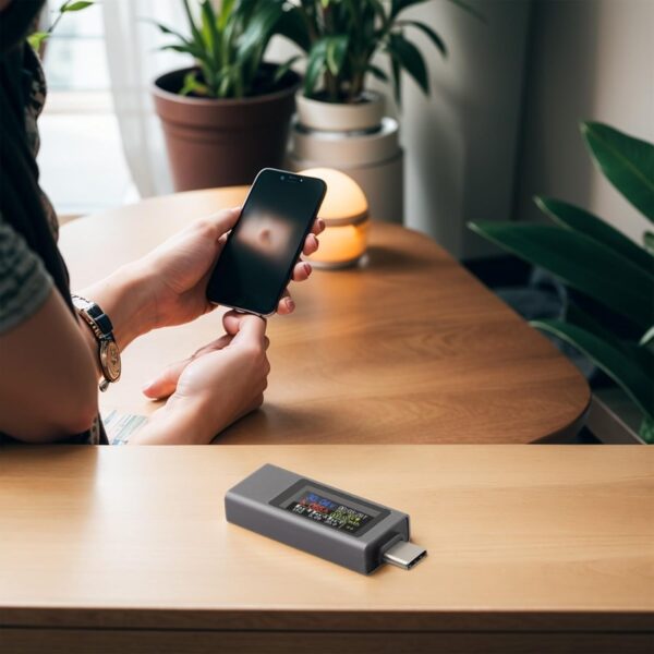 USB C Tester USB Power Meter, KWS 2302C 240W Phone Charging Current Voltage Meter with 1.06-Inch TFT HD Display for Power Bank Capacity Record Bidirectional Current Test PD QC FCP AFC - Image 2