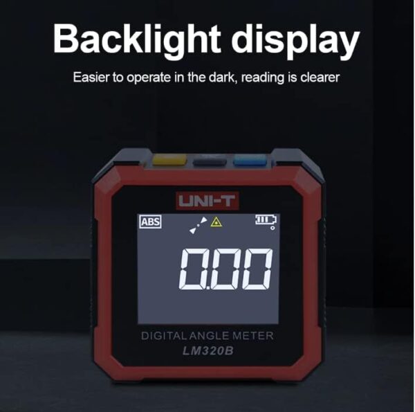 UNI-T Uni-trend LM320B Electronic Angle Meter Digital Protractor Magnetic Inclinometer Angle Tester Bevel Box Backlight (LM320B) - Image 5