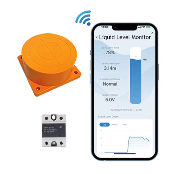 ME201WC Controller Smart Products Ultrasonic Reminder Wifi Mobile APP Liquid Water Oil Level Tank Sensor Indictor Gauges