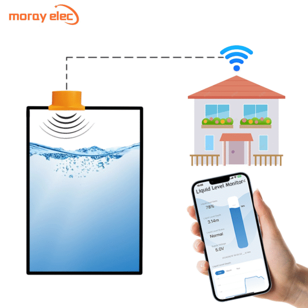 ME201WC Controller Smart Products Ultrasonic Reminder Wifi Mobile APP Liquid Water Oil Level Tank Sensor Indictor Gauges - Image 2