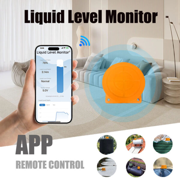 ME201WSP Tuya Smart Life APP Monitor Wireless Solar Powered Liquid Water Fuel Tank Level Meter - Image 5