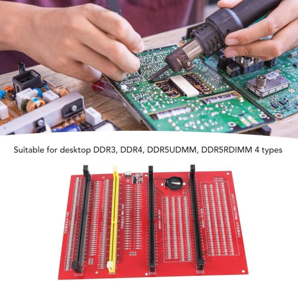 Ram Tester, Ram Memory Diagnostic Analyzer 4 in 1 Desktop Ddr3 Ddr4 Ddr5udmm Ddr5rdimm Tester Card with Light Memory Tester Ddr4 Ddr5 Tester Ram Tester Memory Testers - Image 2