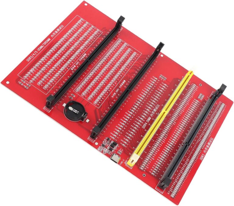 RAM Memory Diagnostic Analyzer, 4-in-1 Desktop DDR3 DDR4 DDR5UDMM DDR5RDIMM Tester Card with Light, Computer Motherboard RAM Slot Simple Test