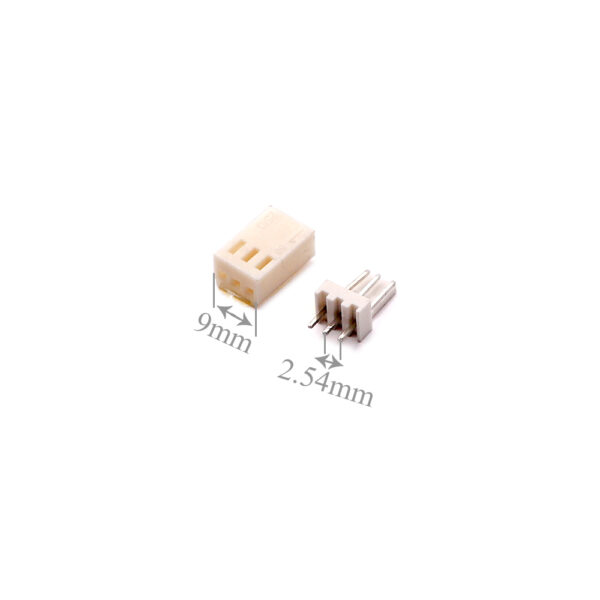 3 Pins PCB Connector Kit (Male - Female) 2.54mm - Image 2
