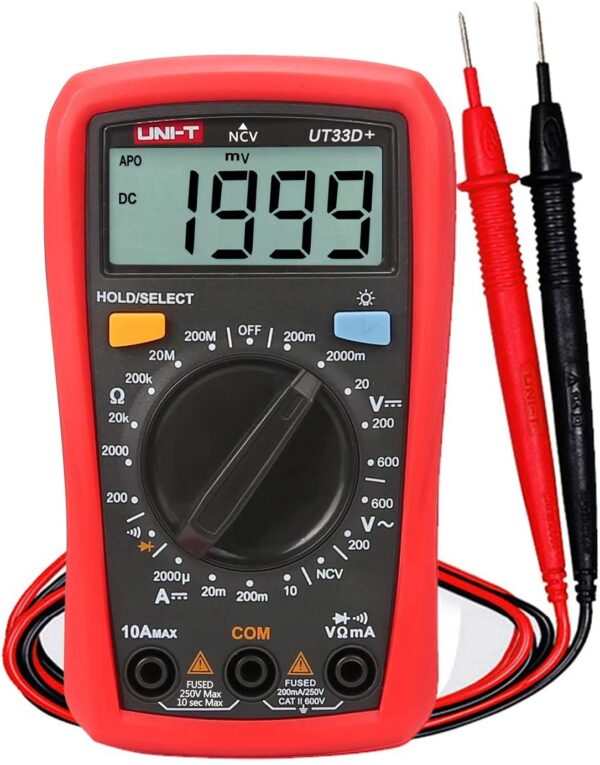 UNI-T UT33D+ Palm Size LCD Pocket Digital Tester Meter Multimeter - Image 2