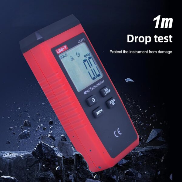 UNI-T UT373 Mini Digital Tachometer, 10~99999 RPM Non-Contact Tachometer Speed Meter Speed Gauge with Backlight, Max/Min/Data Hold, Rotating Speed/Count Function Switching - Image 5