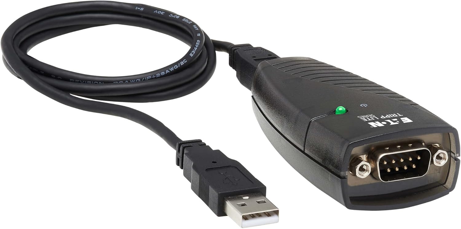 Tripp Lite Keyspan High-Speed USB to Serial Adapter, PC & Mac, USB-A to DB9 RS232 Male, 3 Foot / 0.91 Meter Cable (USA-19HS)