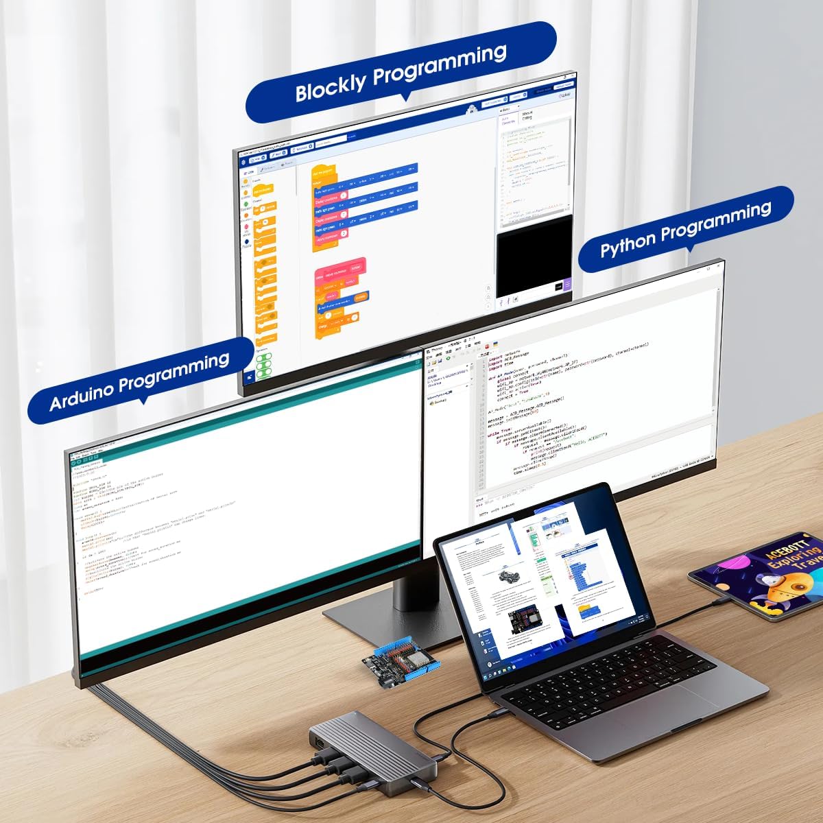 STEM Robot Car Starter Kit Mecanum Wheel Camera with ESP32 Controller Board | Supports Arduino, ACECode & Python Programming | For Home & K-12 STEM Education - Image 10