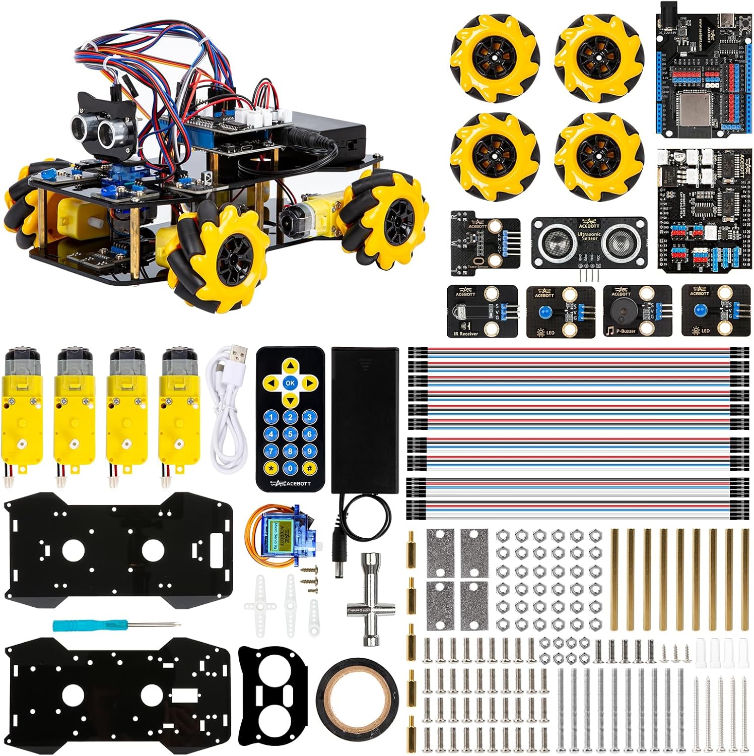 STEM Robot Car Starter Kit Mecanum Wheel Camera with ESP32 Controller Board | Supports Arduino, ACECode & Python Programming | For Home & K-12 STEM Education - Image 7