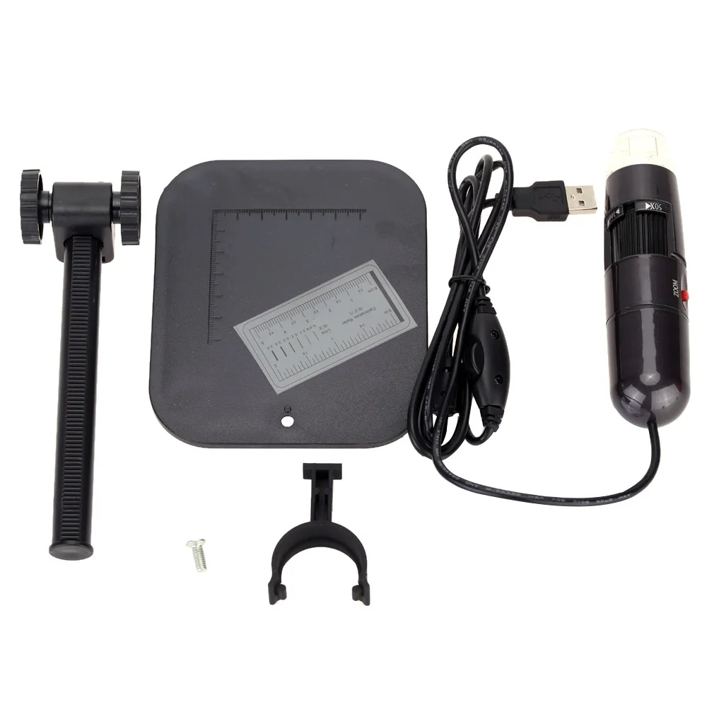 50-1000X 8LED USB Digital Microscope Zoom Magnifier with Adjustable Stand True 1.3MP Video Camera - Image 2